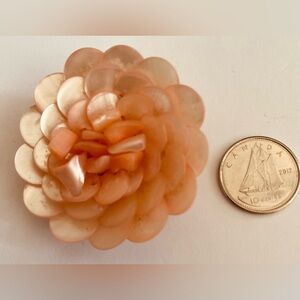 Antique Vintage Mother of Pearl Flower Cluster Brooch